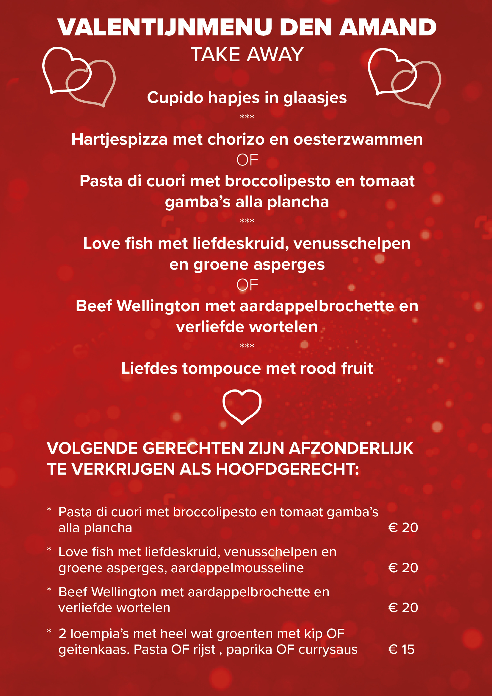 Valentijn menu
